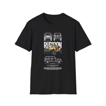 Rubicon Awaits Unisex Softstyle T-Shirt - Off-Road Vehicle Design - CreativeRino