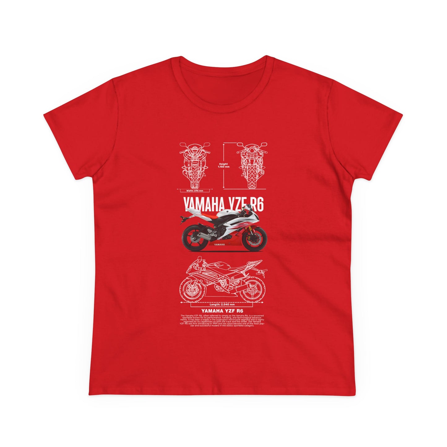 Yamaha YZF-R6 Graphic Tee for Motorcycle Enthusiasts - CreativeRino