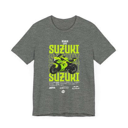 Biker Life Suzuki Unisex Jersey Short Sleeve Tee - Perfect T-shirt for Motorcycle Enthusiasts - CreativeRino