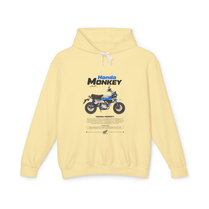 Honda Monkey Unisex Lightweight Hooded Sweatshirt - Retro Motorcycle Design - CreativeRino