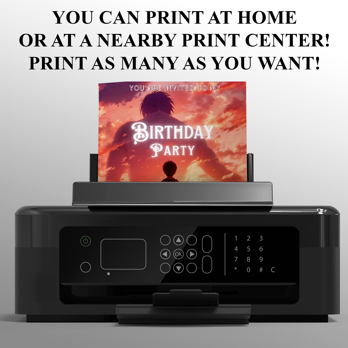 Attack on Titan Birthday Invitation Template - CreativeRino