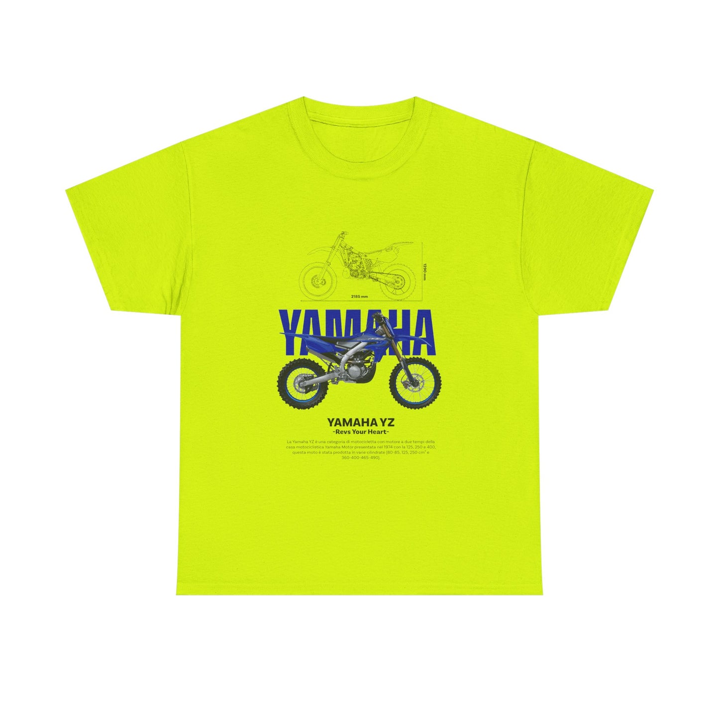 Yamaha YZ Motorcycle Unisex Heavy Cotton Tee - Perfect T-shirt for Bikers and Motorcycle Enthusiasts - CreativeRino