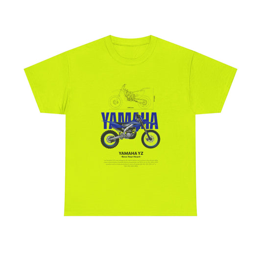 Yamaha YZ Motorcycle Unisex Heavy Cotton Tee - Perfect T-shirt for Bikers and Motorcycle Enthusiasts - CreativeRino