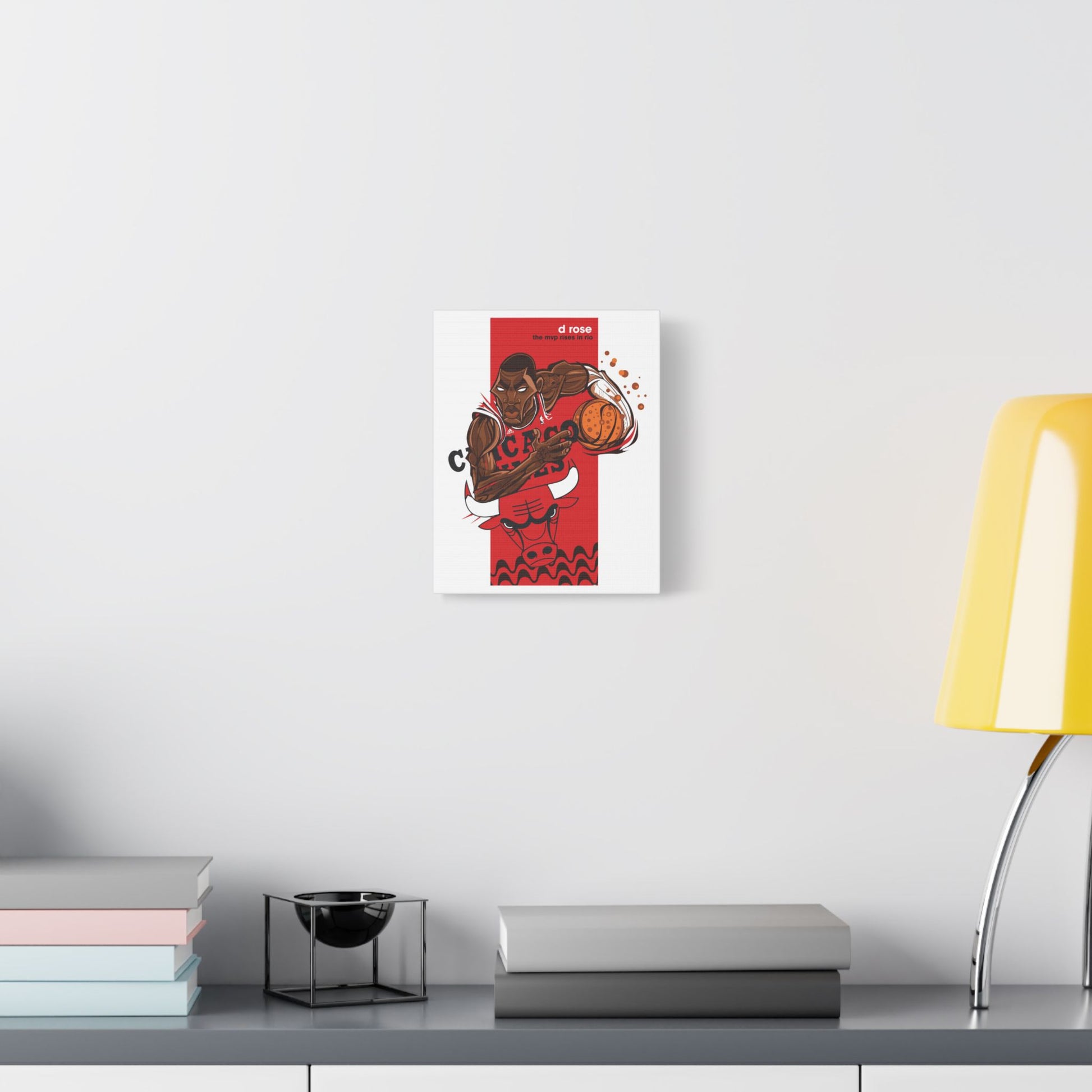 Derrick Rose MVP Satin Canvas Art | Chicago Bulls Wall Decor - CreativeRino