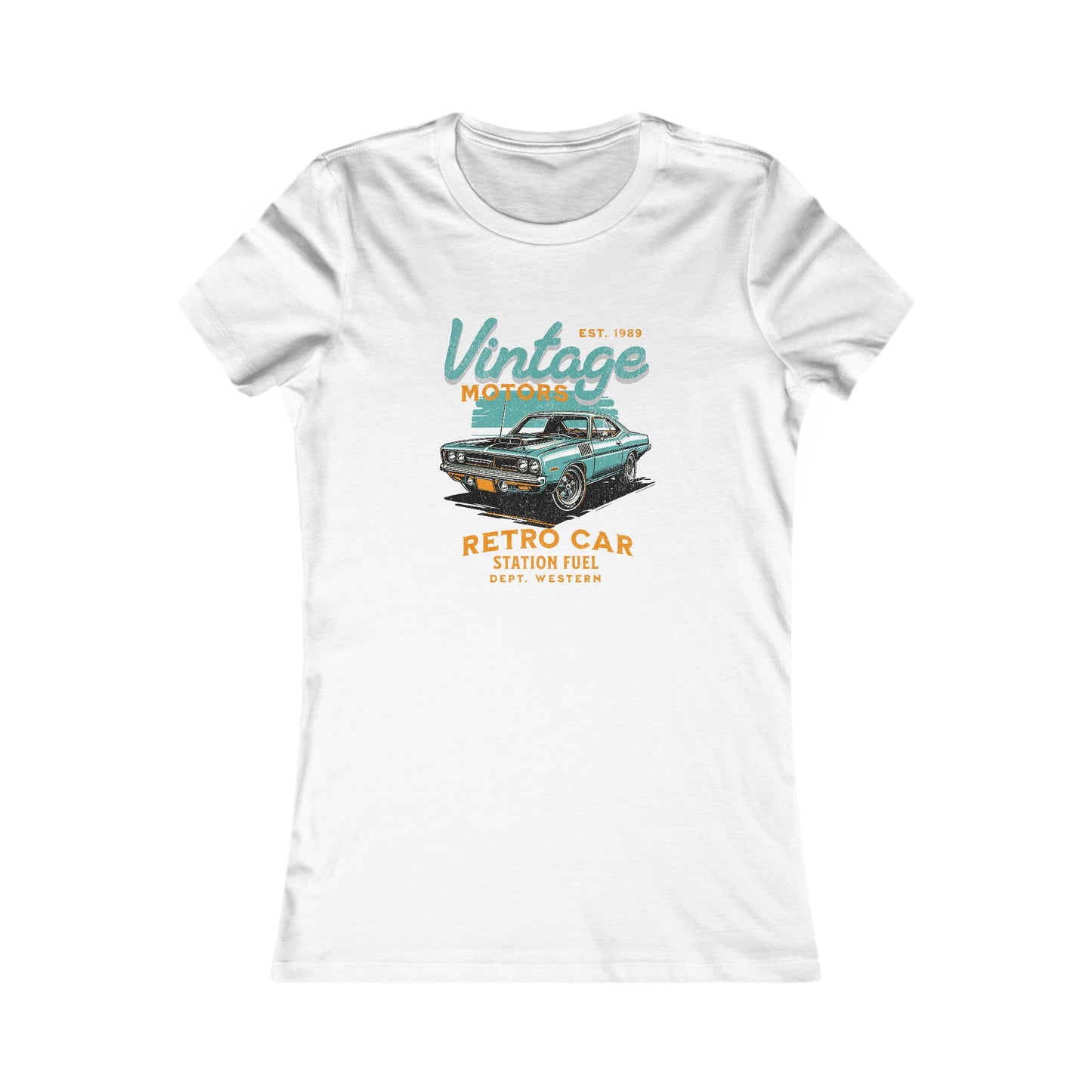 Vintage Retro Car Graphic Tee for Women - Classic Style T-shirt for Car Enthusiasts - CreativeRino