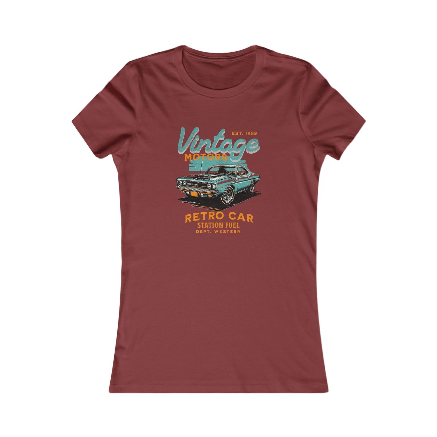 Vintage Retro Car Graphic Tee for Women - Classic Style T-shirt for Car Enthusiasts - CreativeRino