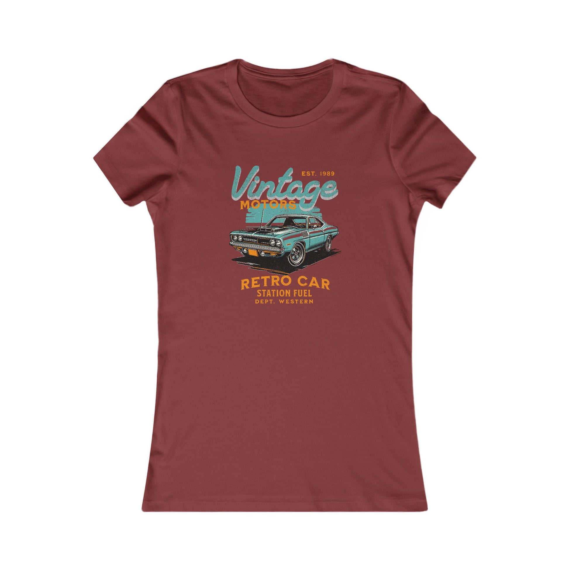Vintage Retro Car Graphic Tee for Women - Classic Style T-shirt for Car Enthusiasts - CreativeRino