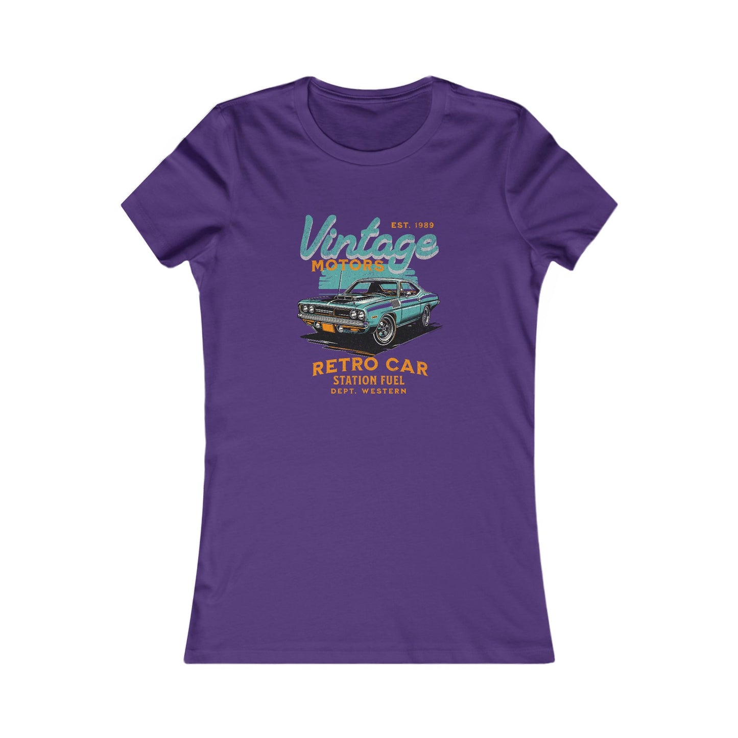 Vintage Retro Car Graphic Tee for Women - Classic Style T-shirt for Car Enthusiasts - CreativeRino