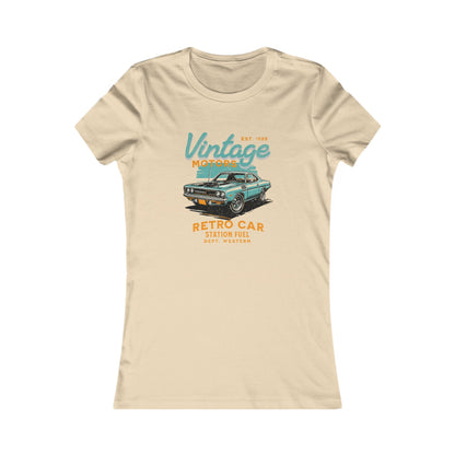Vintage Retro Car Graphic Tee for Women - Classic Style T-shirt for Car Enthusiasts - CreativeRino