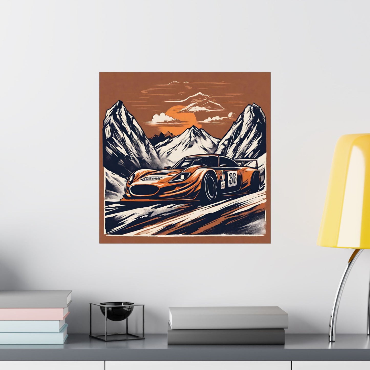 Mountain Racer Matte Vertical Poster - Vintage Car Art for Auto Enthusiasts - CreativeRino