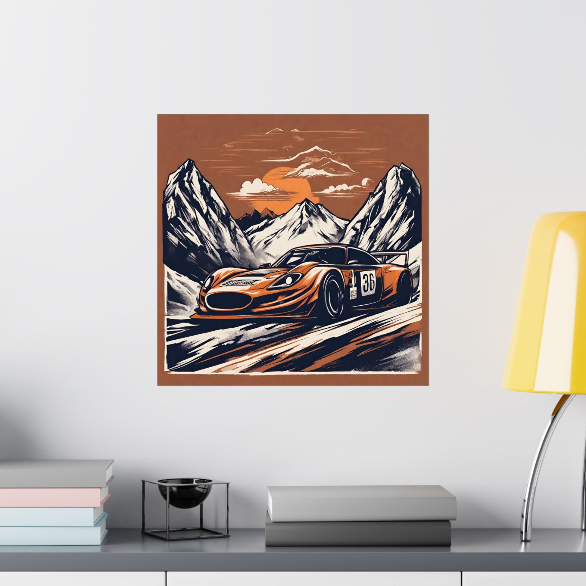 Mountain Racer Matte Vertical Poster - Vintage Car Art for Auto Enthusiasts - CreativeRino