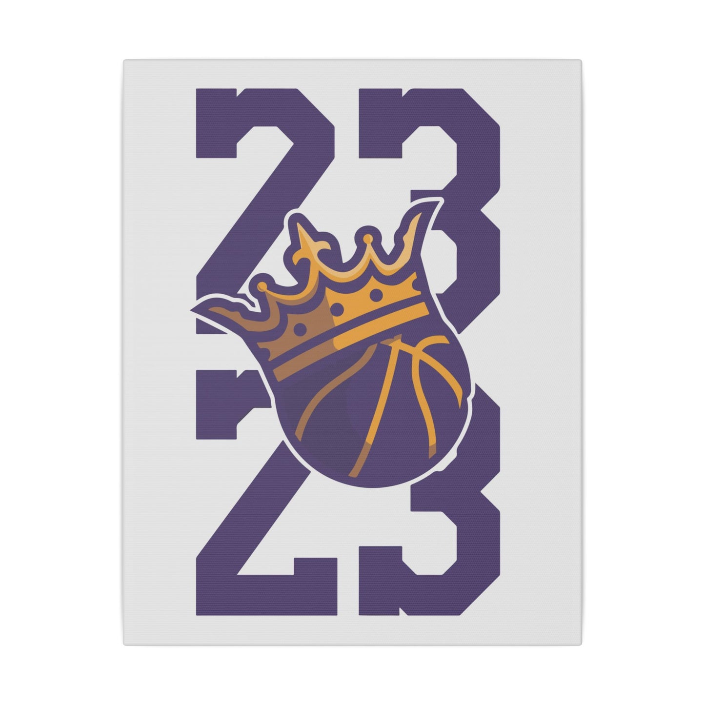 Basketball Wall Art - Crowned Lebron James 23 Canvas Print for Sports Fans - CreativeRino