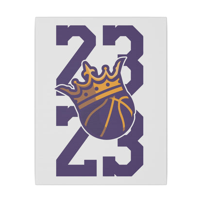 Basketball Wall Art - Crowned Lebron James 23 Canvas Print for Sports Fans - CreativeRino