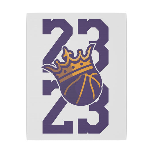 Basketball Wall Art - Crowned Lebron James 23 Canvas Print for Sports Fans - CreativeRino