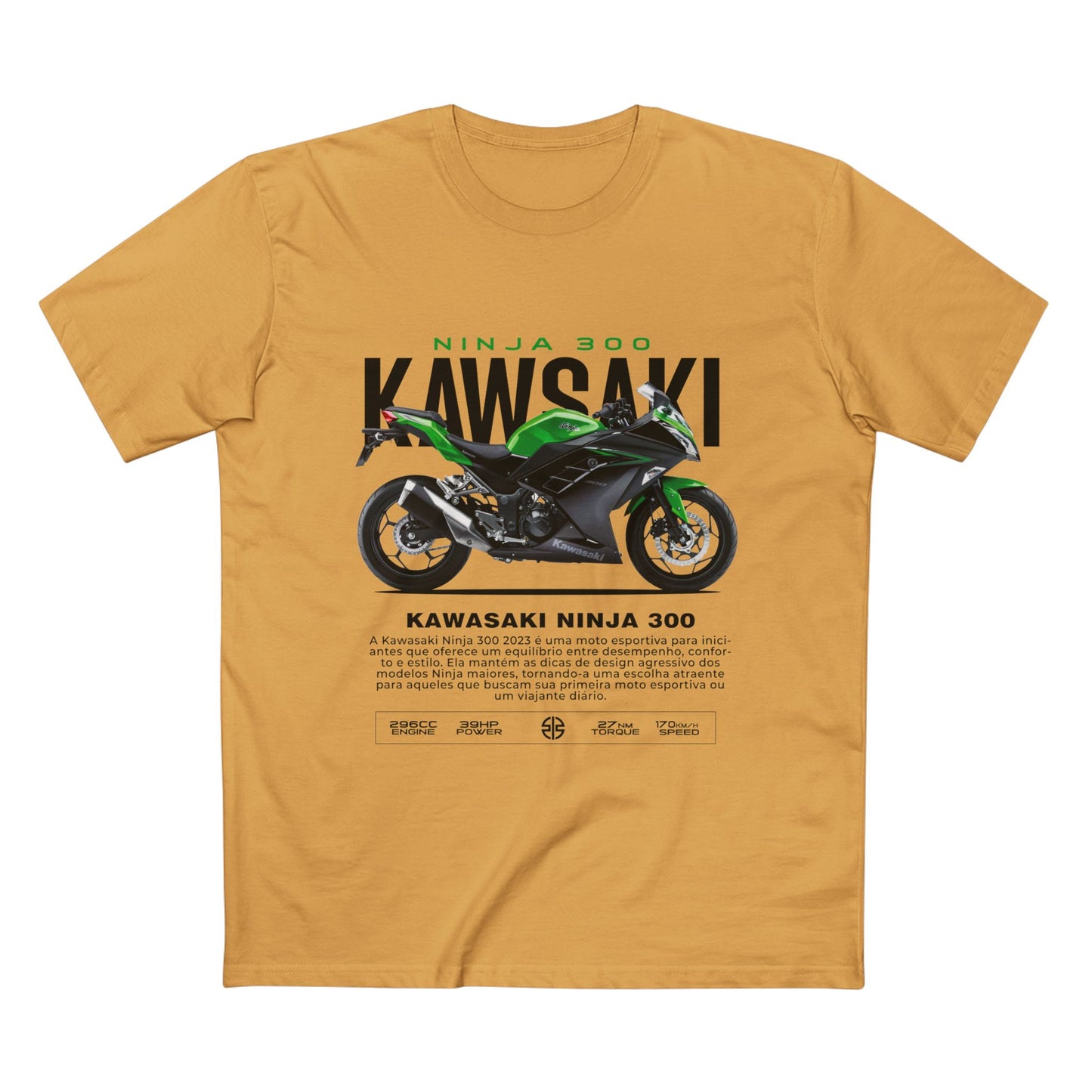 Kawasaki Ninja 300 Motorcycle Tee - Perfect T-shirt for Riders & Fans - CreativeRino