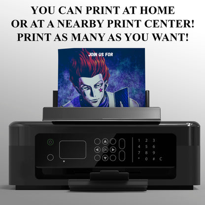 Hunter x Hunter Birthday Invitation Template - CreativeRino