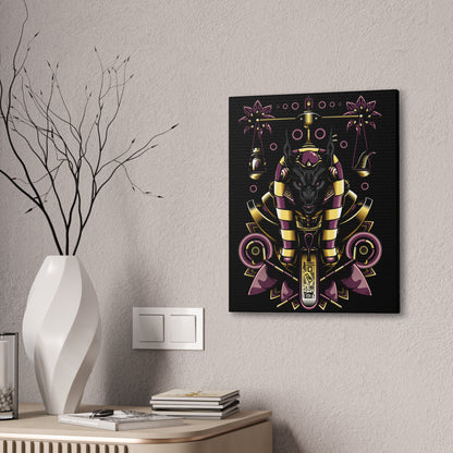 Egyptian Anubis Canvas Art - Mystical Home Decor - CreativeRino