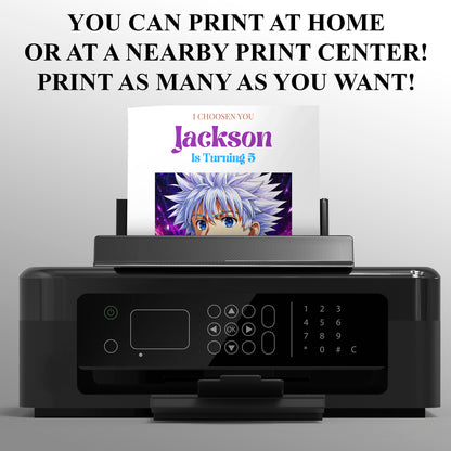 Hunter x Hunter Birthday Invitation Template - CreativeRino