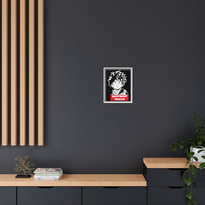 Anime-Inspired Framed Matte Canvas Art | 'DESTROIT SMASH' Deku Print - CreativeRino