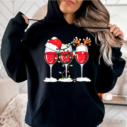 Cozy Christmas Fleece Hoodie for Women | Festive Graphic Pullover Sweatshirt with Drawstring | Ultimate Holiday Comfort Wear eprolo