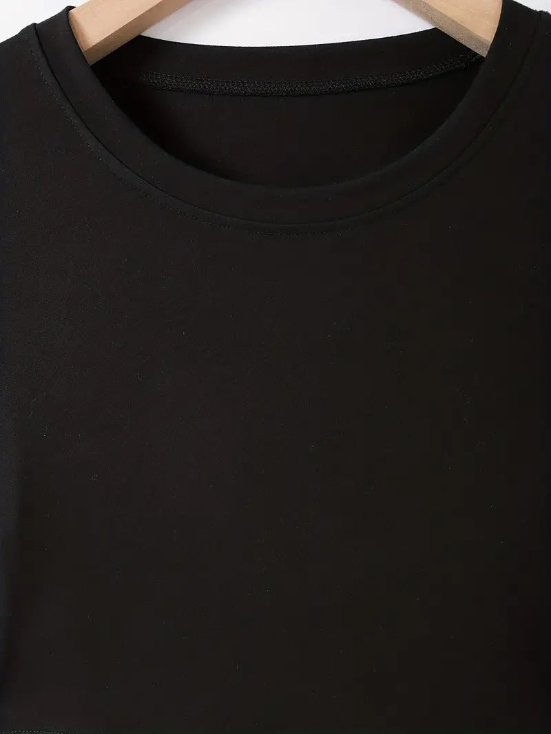 Spicy Girl Christmas Crop Top T-Shirt | INS Style Short Sleeve Round Neck | Trendy Festive Night Out Basic eprolo