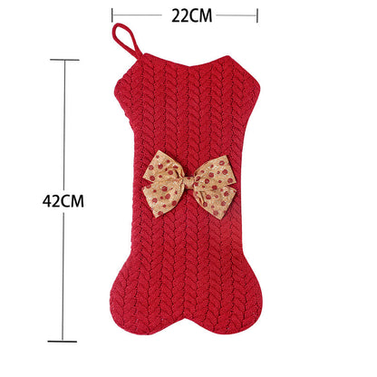 Knitted Christmas Socks | Cozy Yarn Ornaments & Gift Bags Holiday Decor eprolo