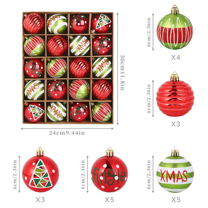 20-Piece Deluxe Christmas Ball Set (6cm) | Shatterproof Electroplated Plastic Ornaments Decor eprolo