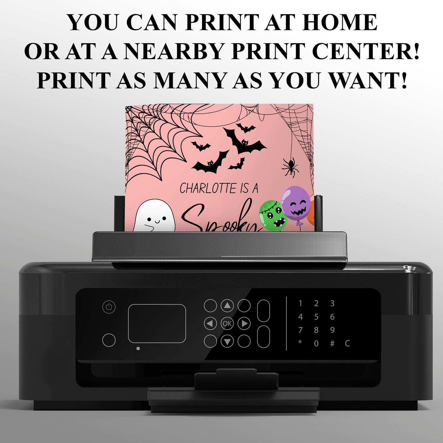 Pink Spooky One Halloween Birthday Invitation Template - CreativeRino