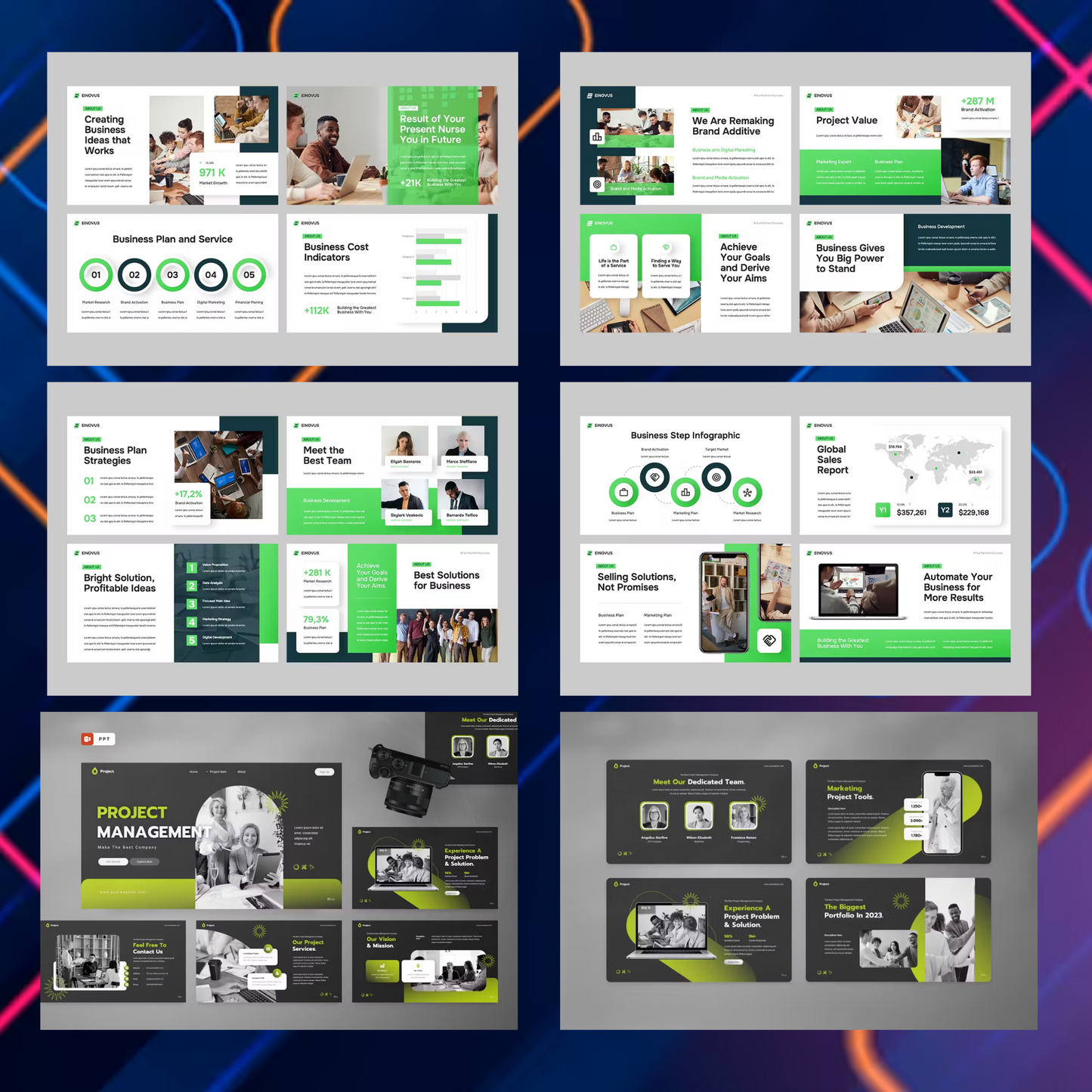 20 Project Management Powerpoint Presentation Template Bundle