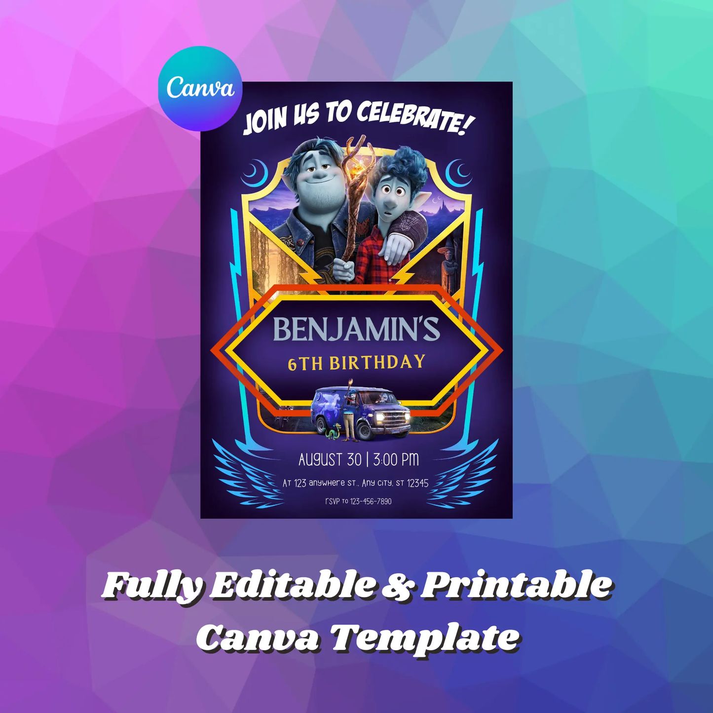 Onward Birthday Invitation Template - CreativeRino