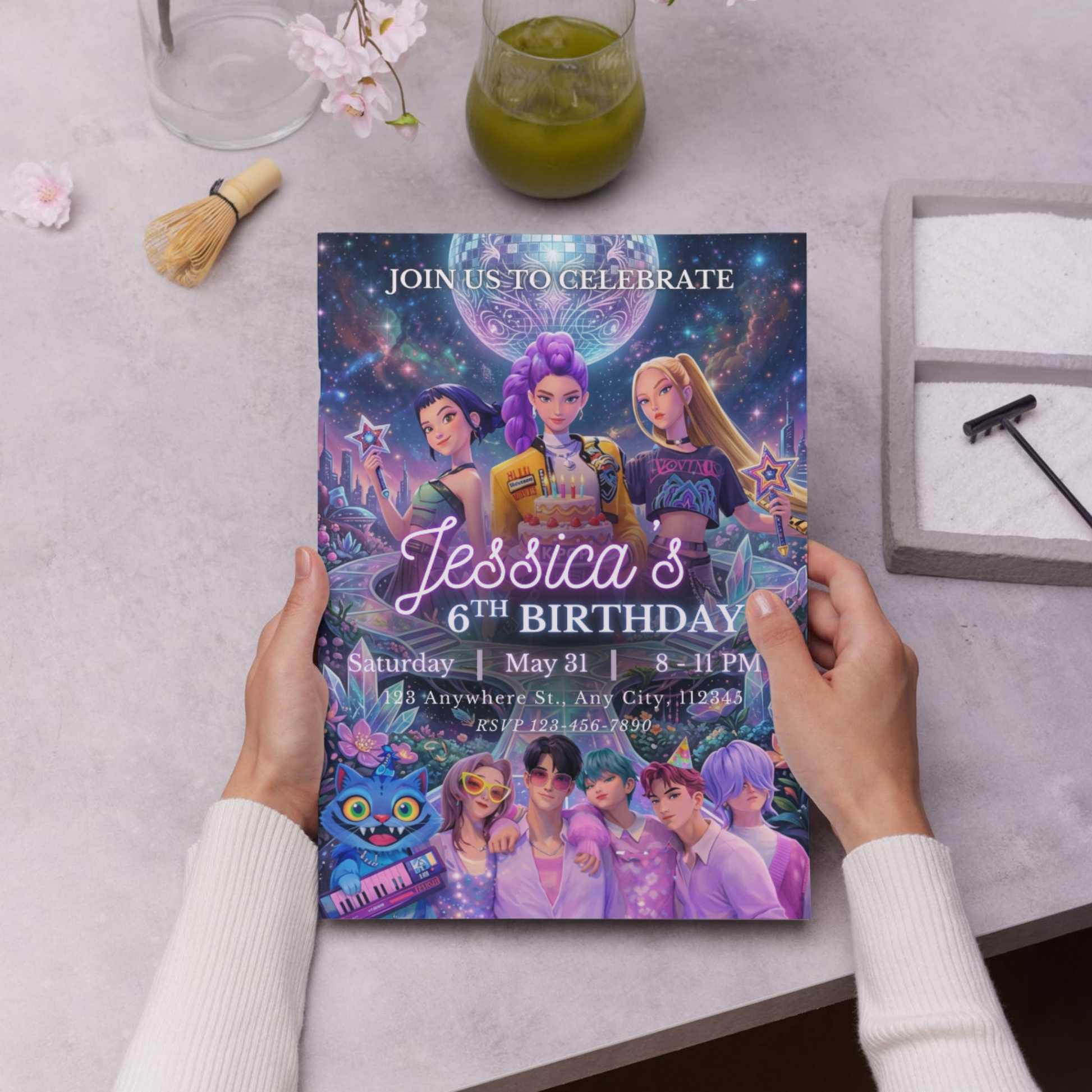Kpop Demon Hunters Party Invitation Template – Instant Download CreativeRino