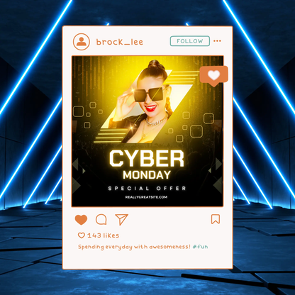 Cyber Monday Sale Flyer Template | Social Media Flyer - CreativeRino