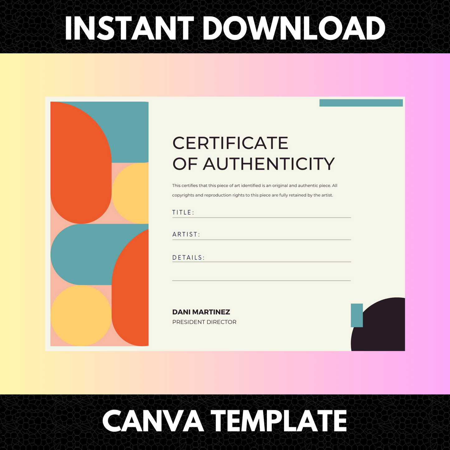 Certificate of Authenticity Template | Authenticity Certificate