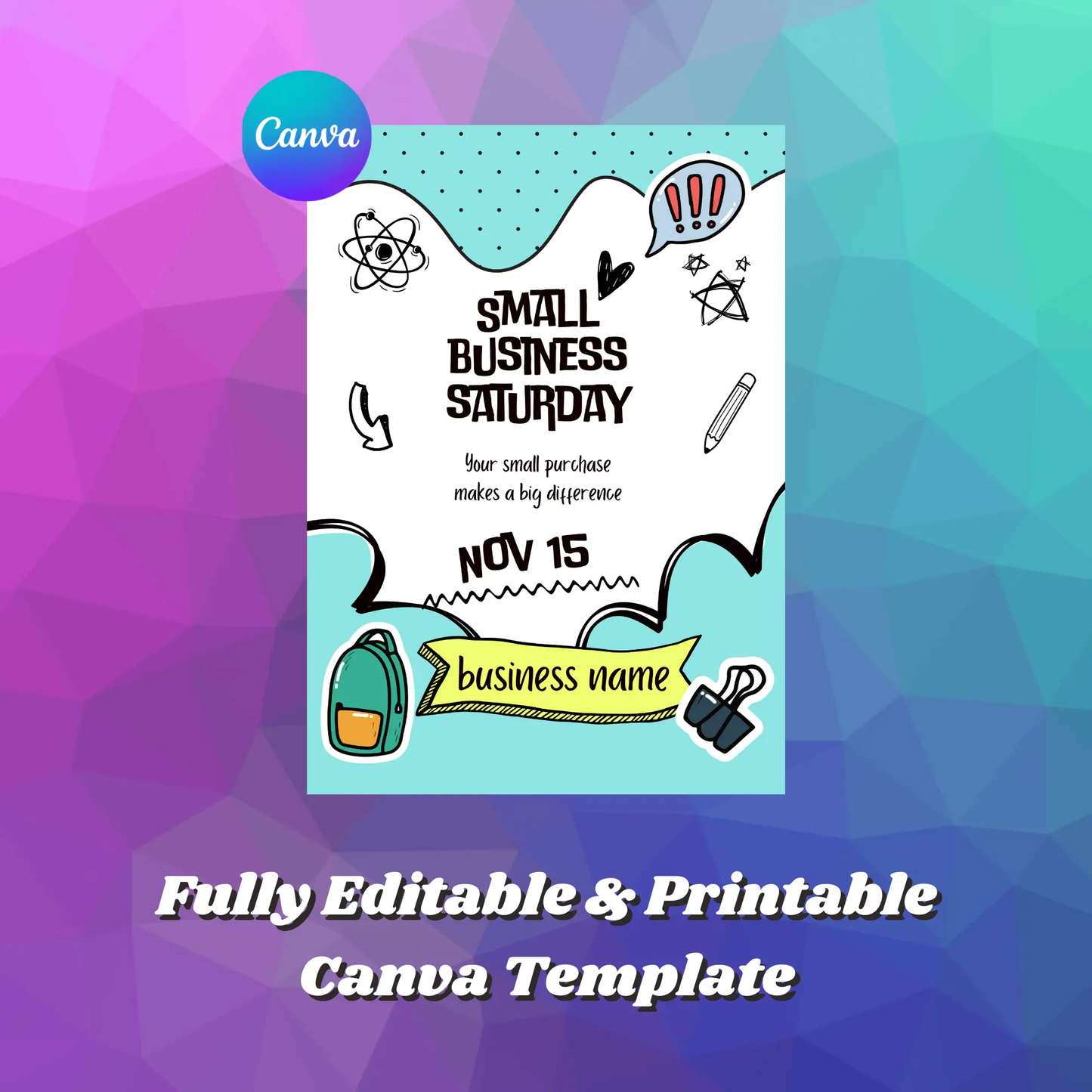 Small Business Saturday Invitation Flyer Template - CreativeRino