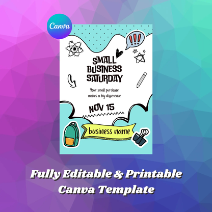 Small Business Saturday Invitation Flyer Template - CreativeRino