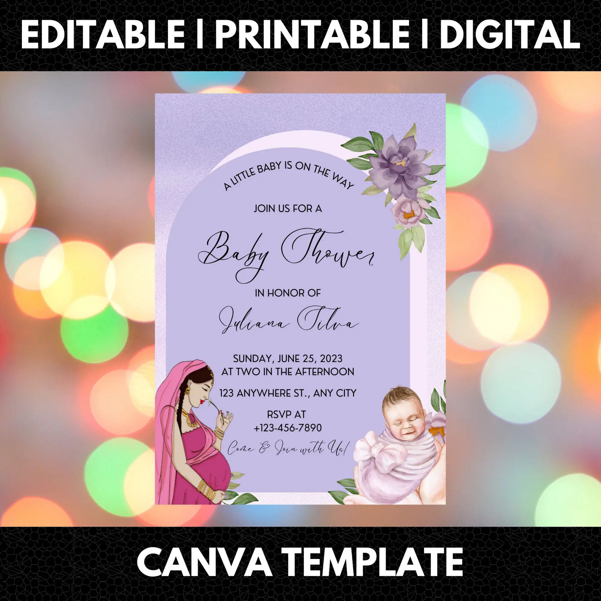Indian Baby Shower Invitation - CreativeRino