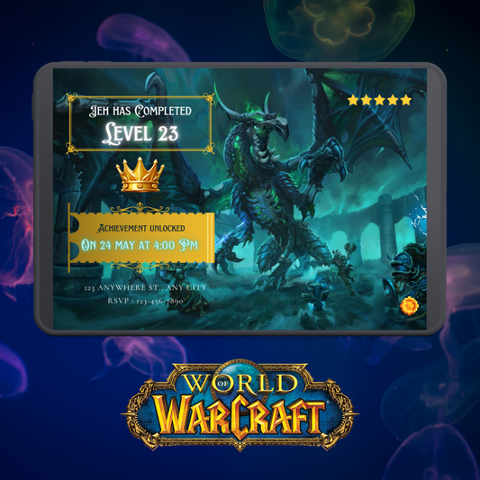 World of Warcraft Birthday Invitation Template