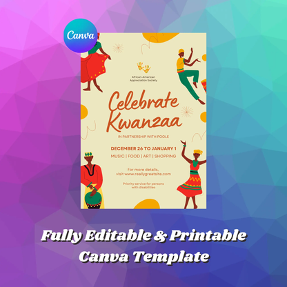 Celebrate Kwanzaa Invitation Template - CreativeRino