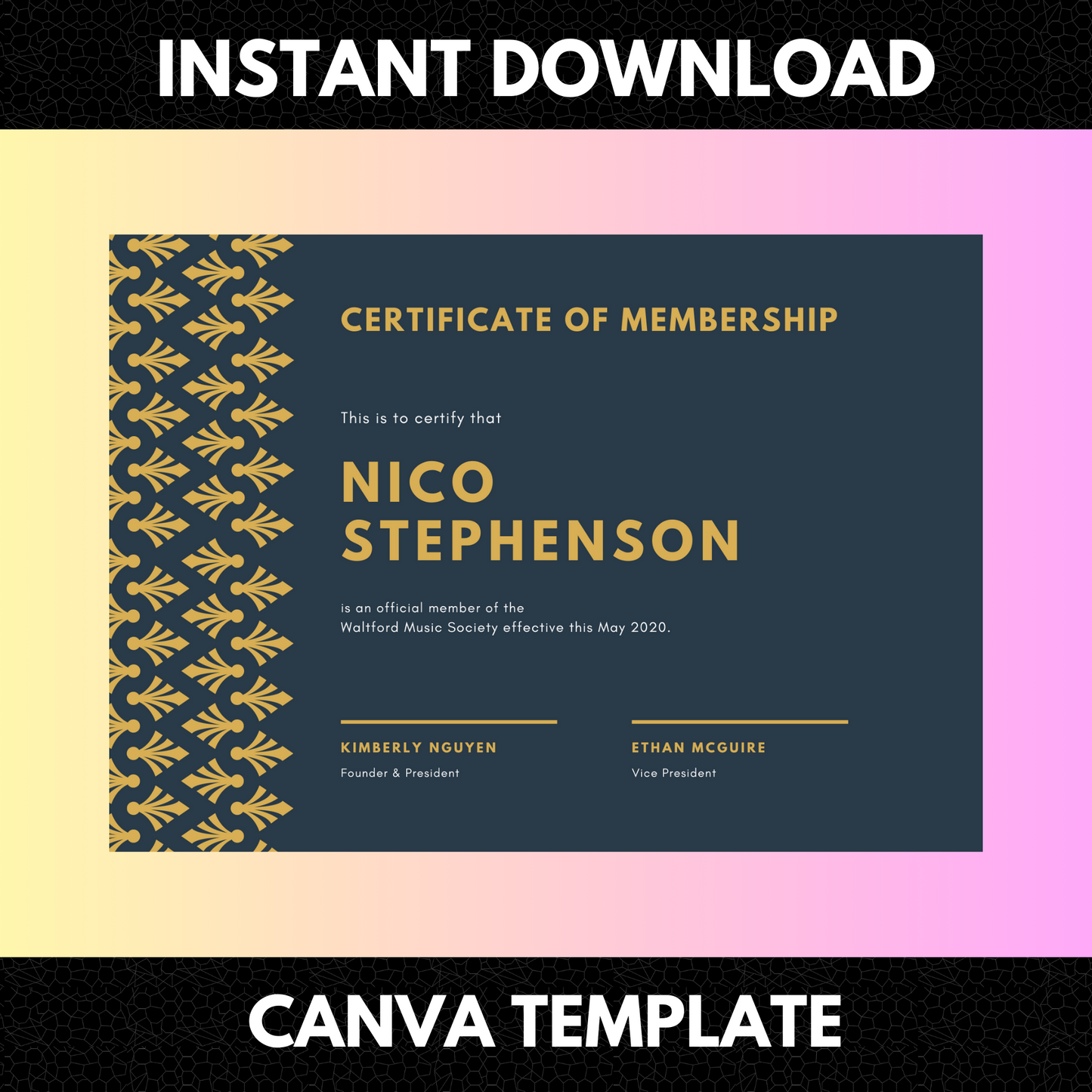 Certificate of Membership Template | Membership Certificate