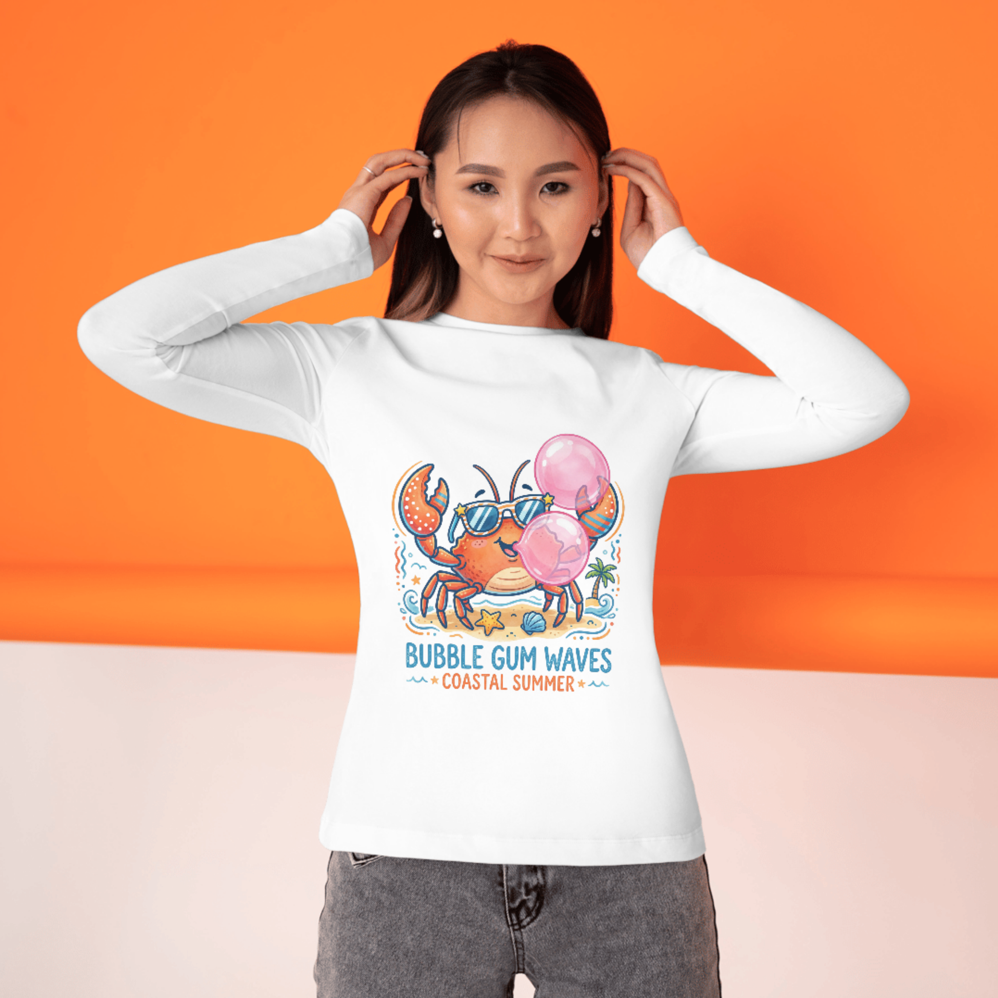 Cute Crab Blowing Bubble PNG – Summer Beach Clipart Digital Download CreativeRino