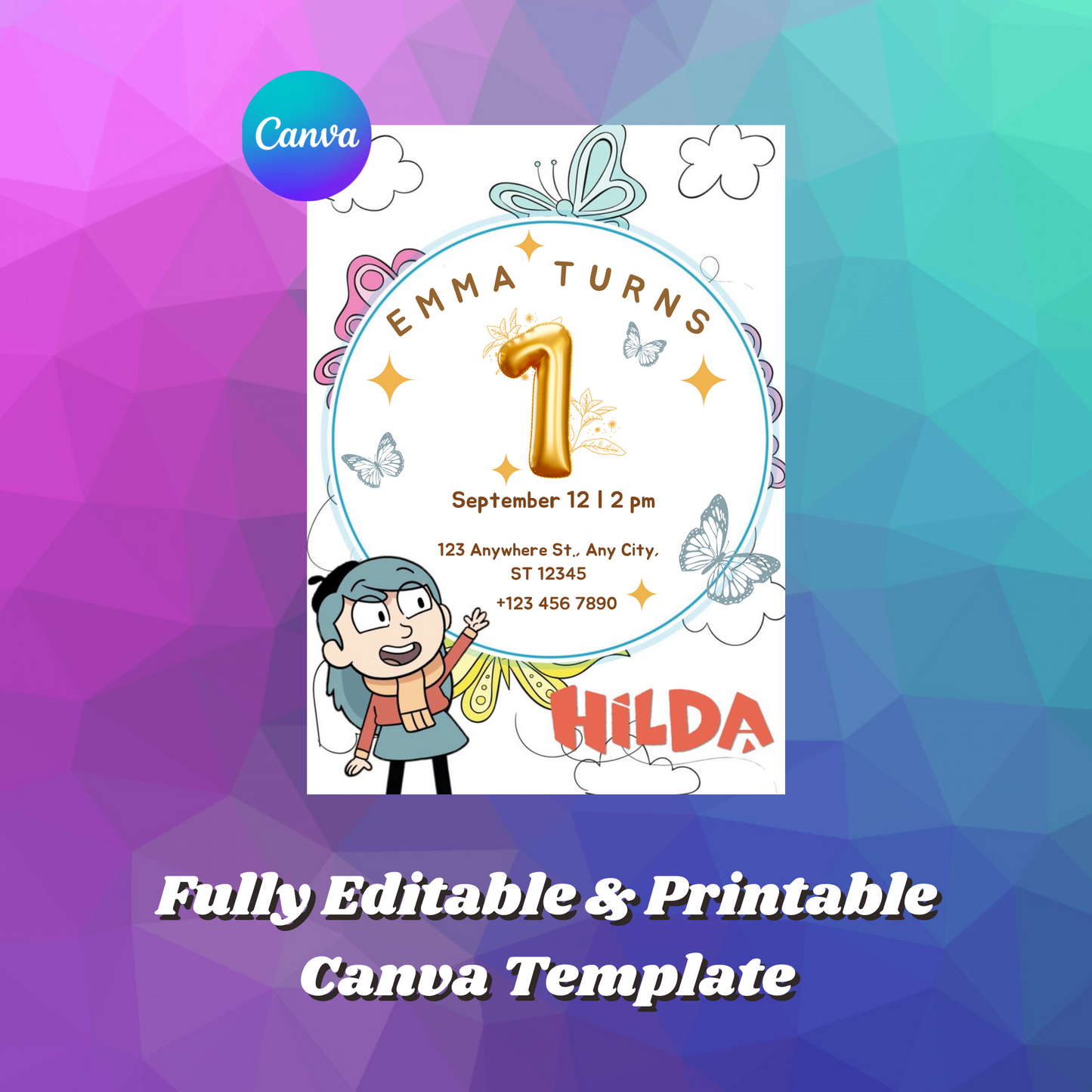 Hilda Birthday Invitation Template