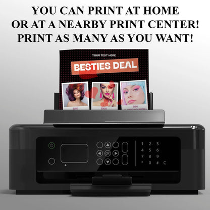 Bring A Bestie Flyer | Bring A Friend Flyer Social Media Template CreativeRino