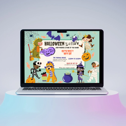 Spooky Costume Halloween Party Invitation Template - CreativeRino