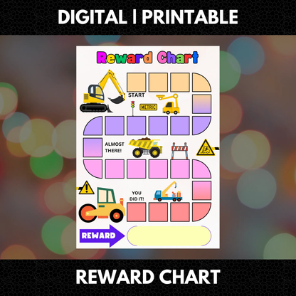 Construction Reward Chart Template | Construction Behavior Chart - CreativeRino