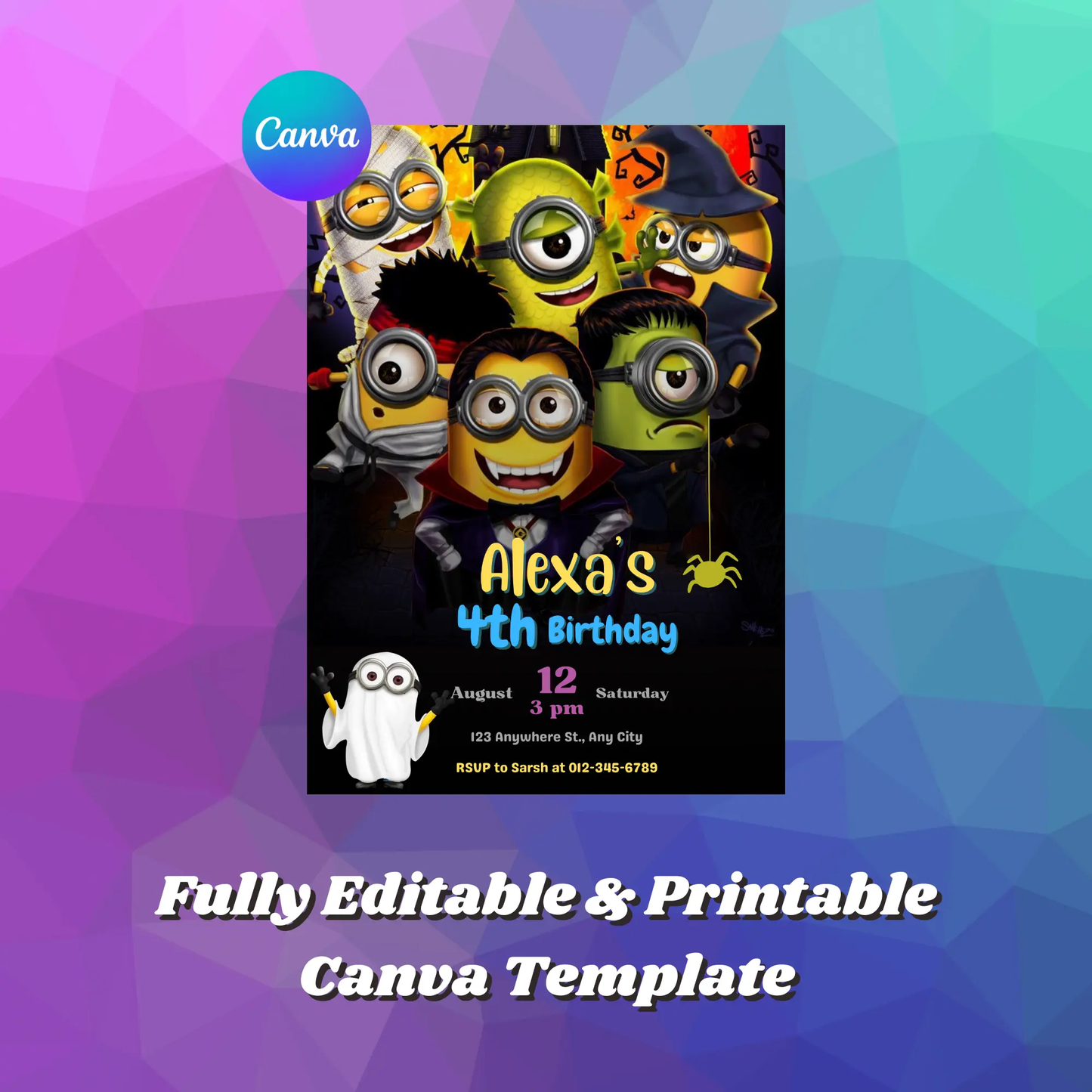 Minions Birthday Invitation Template - CreativeRino