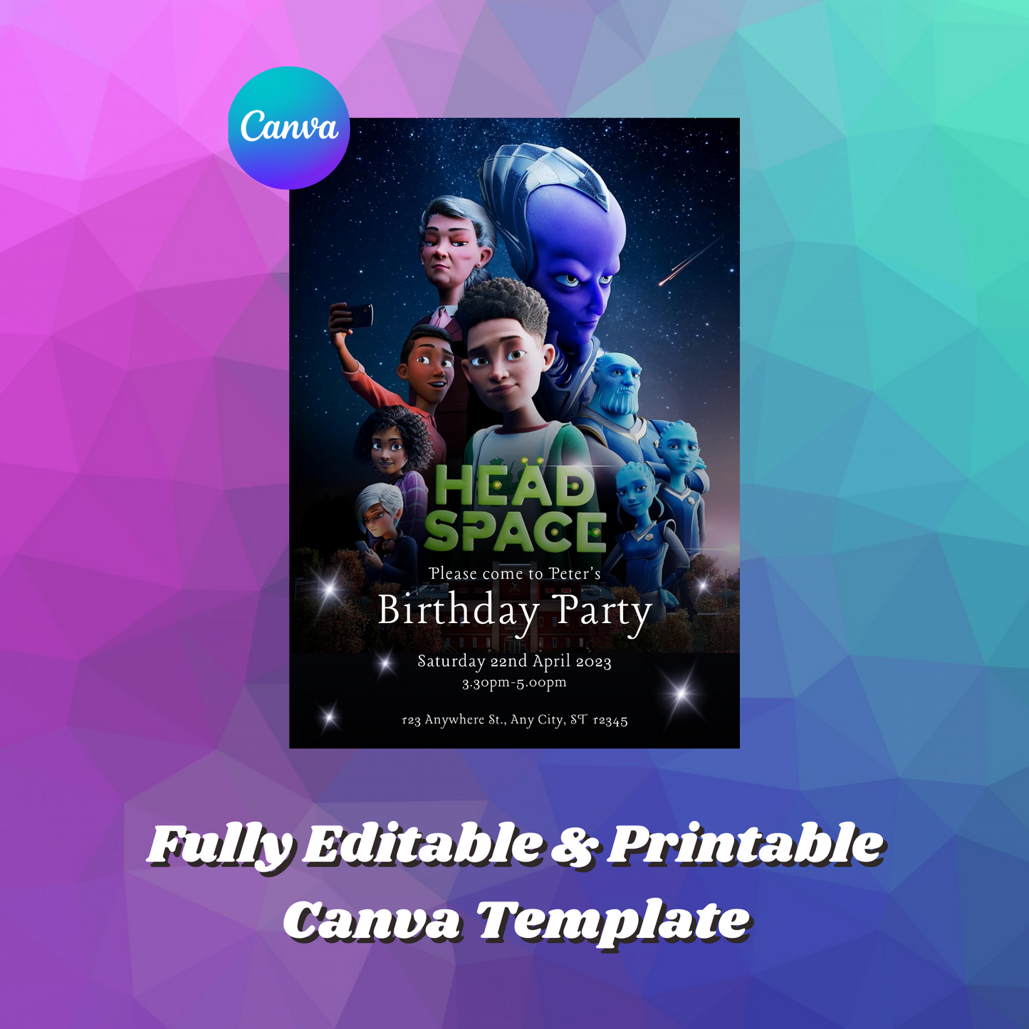 Headspace Birthday Invitation Template