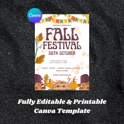 Fall Festival Invitation Template | Fall Festival Flyer - CreativeRino