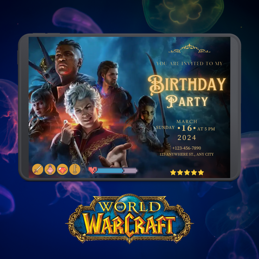 World of Warcraft Birthday Invitation Template