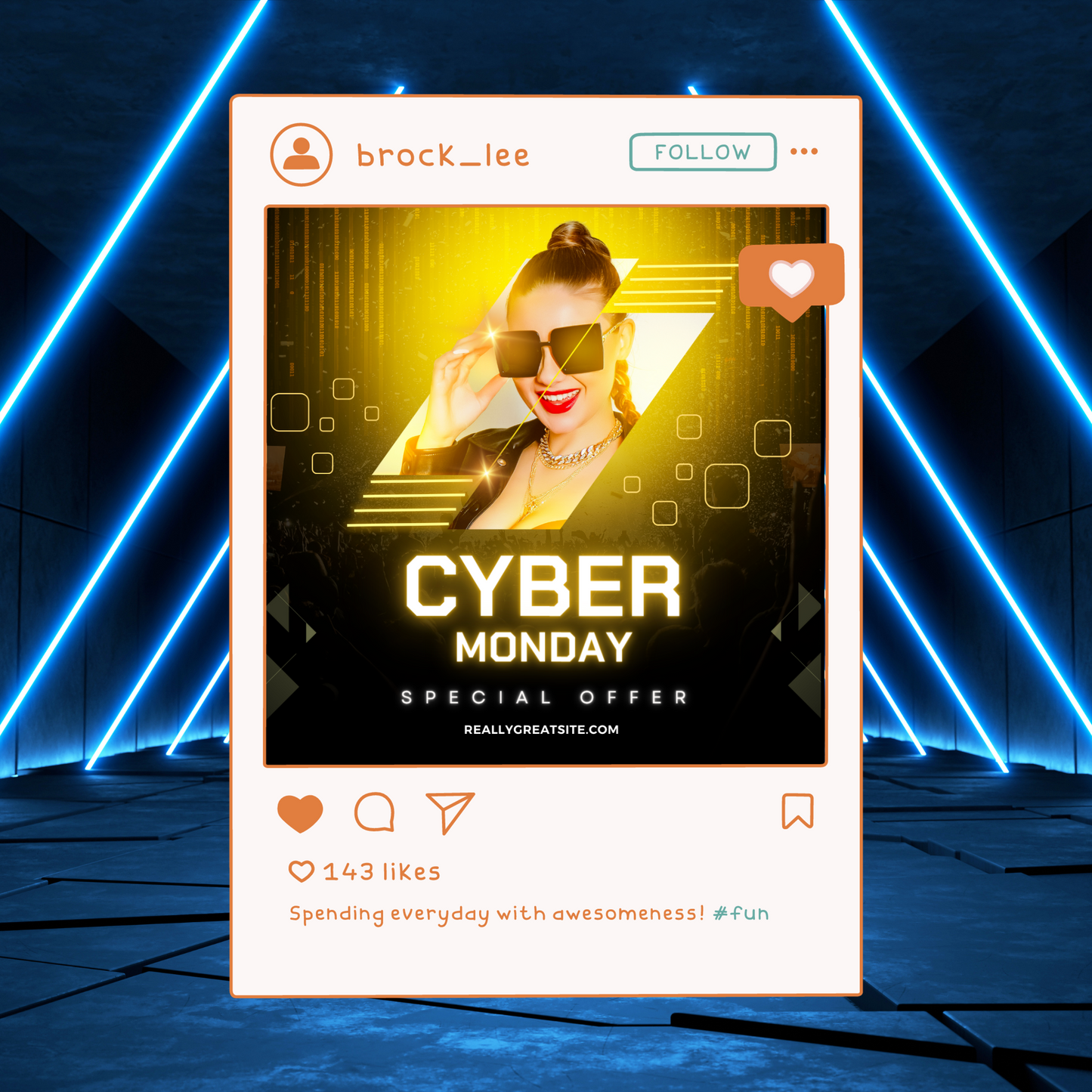 Cyber Monday Sale Flyer Template | Social Media Flyer