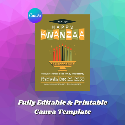 Happy Kwanzaa Invitation Template - CreativeRino